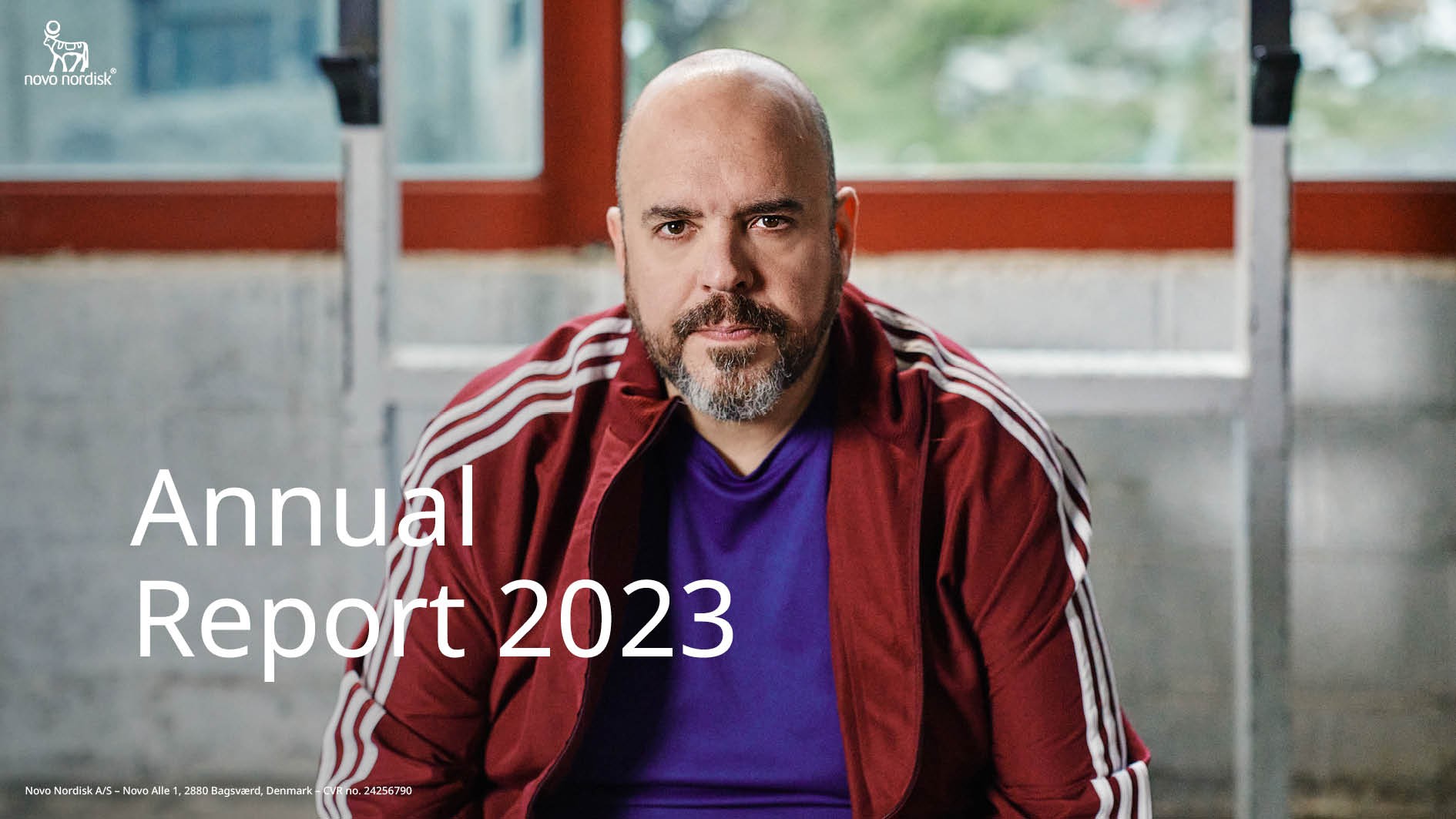 Front cover of the Novo Nordisk Annual Report 2023