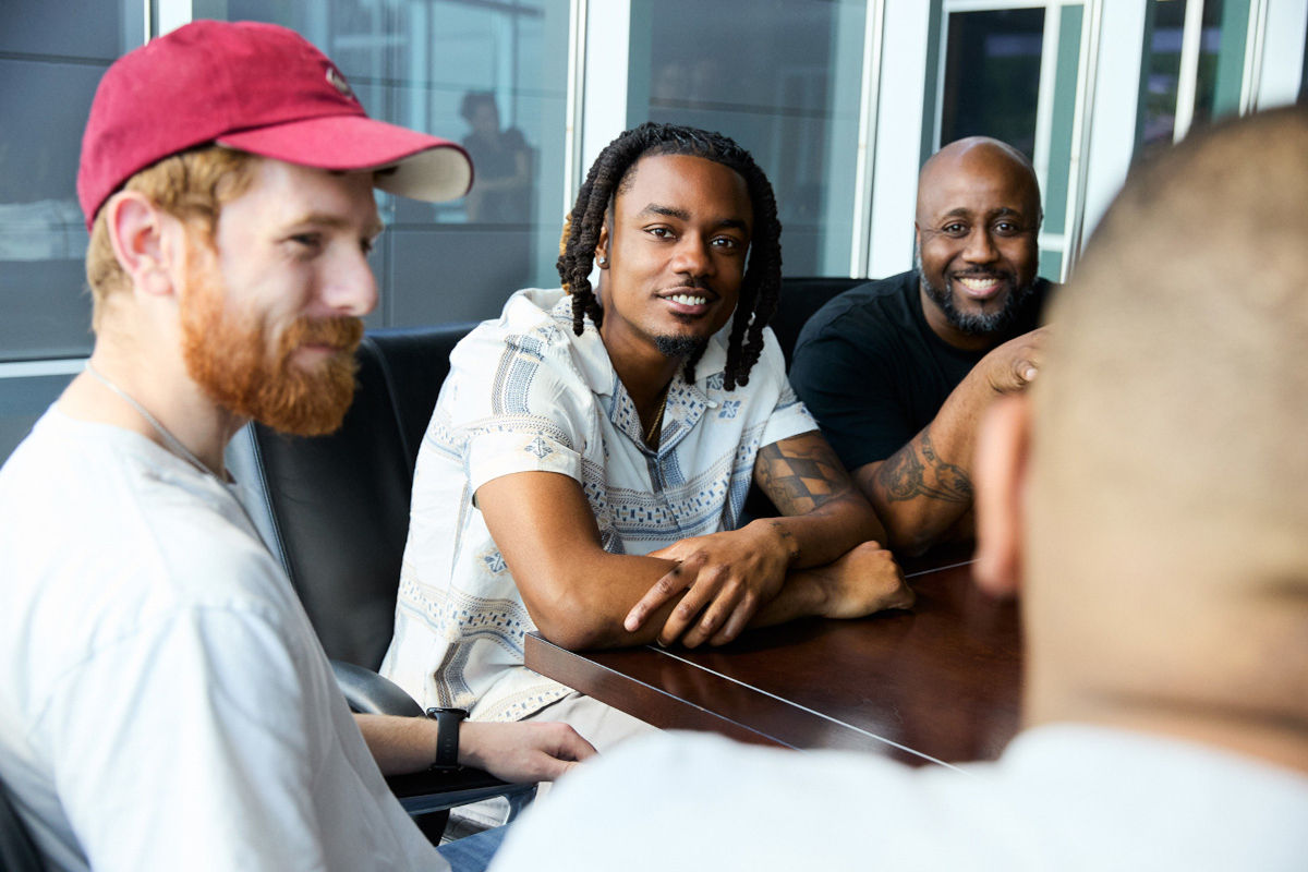 Team meeting at our manufacturing site in Durham, North Carolina