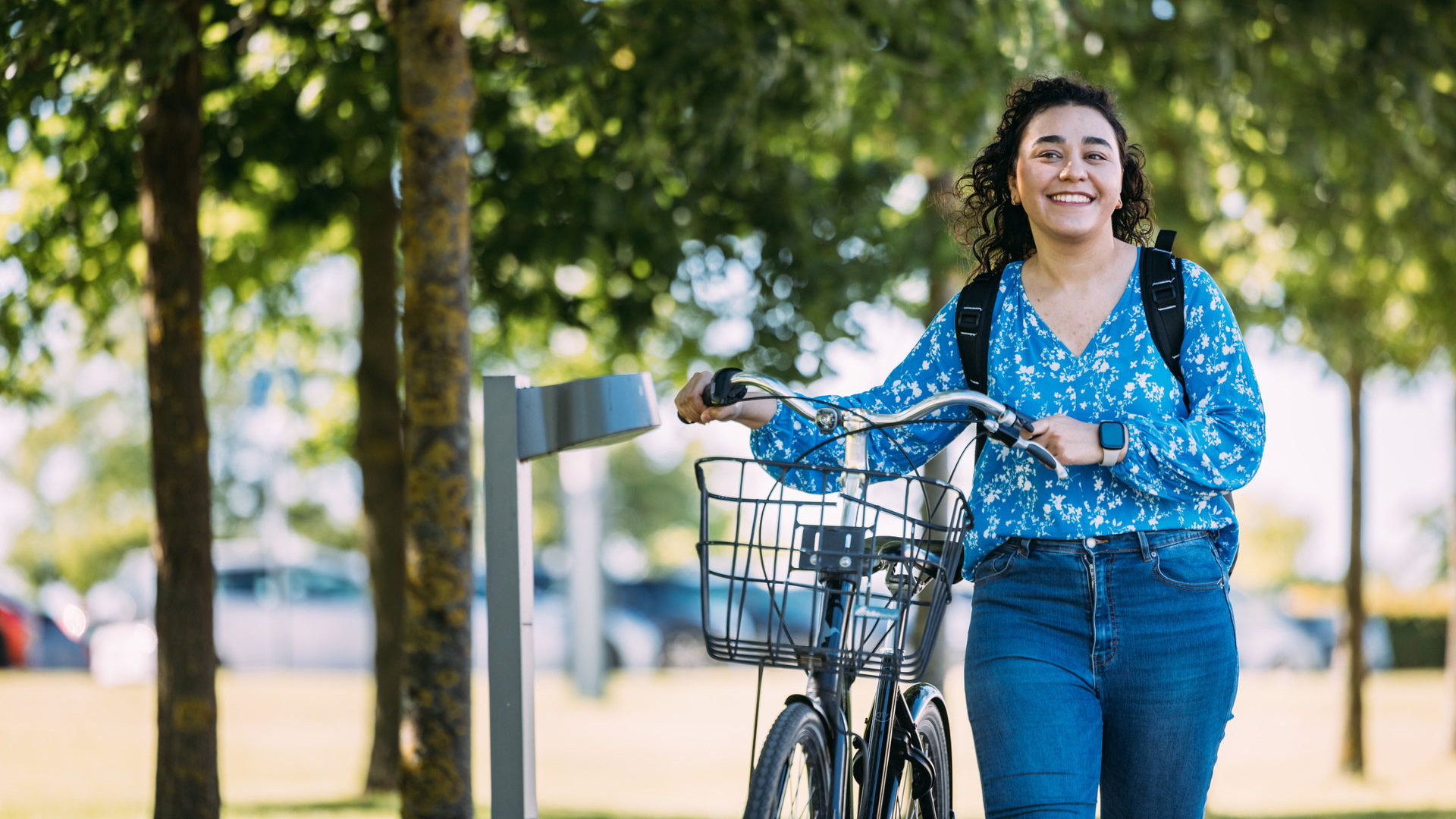 Girl with bike