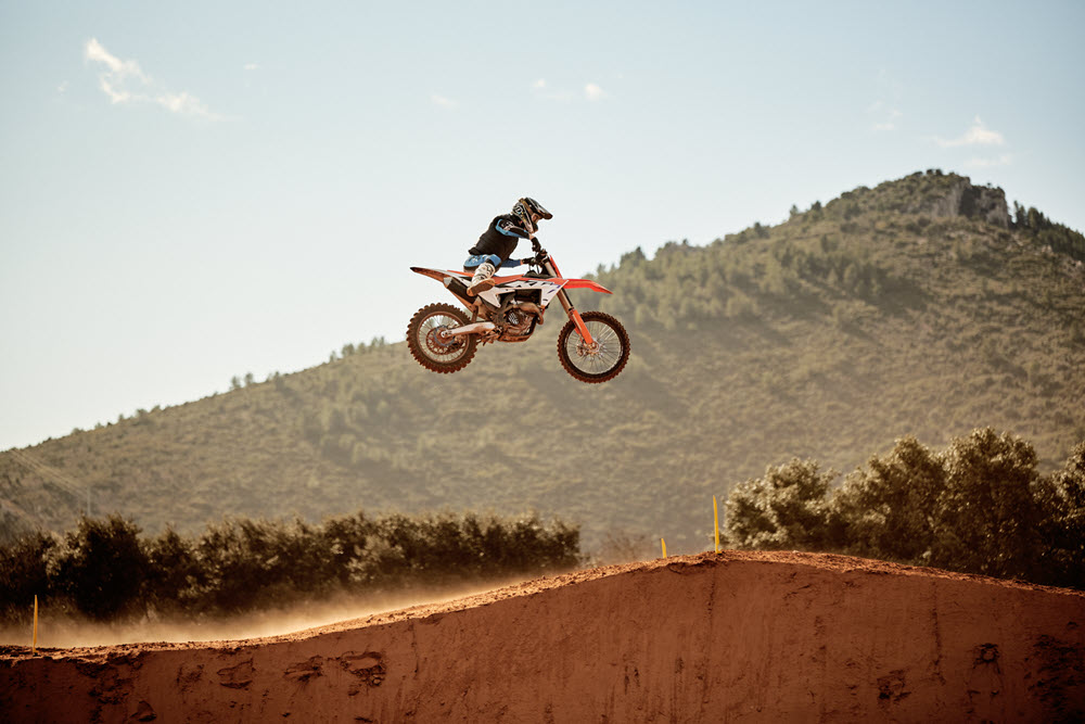 William flying in the air on his bike