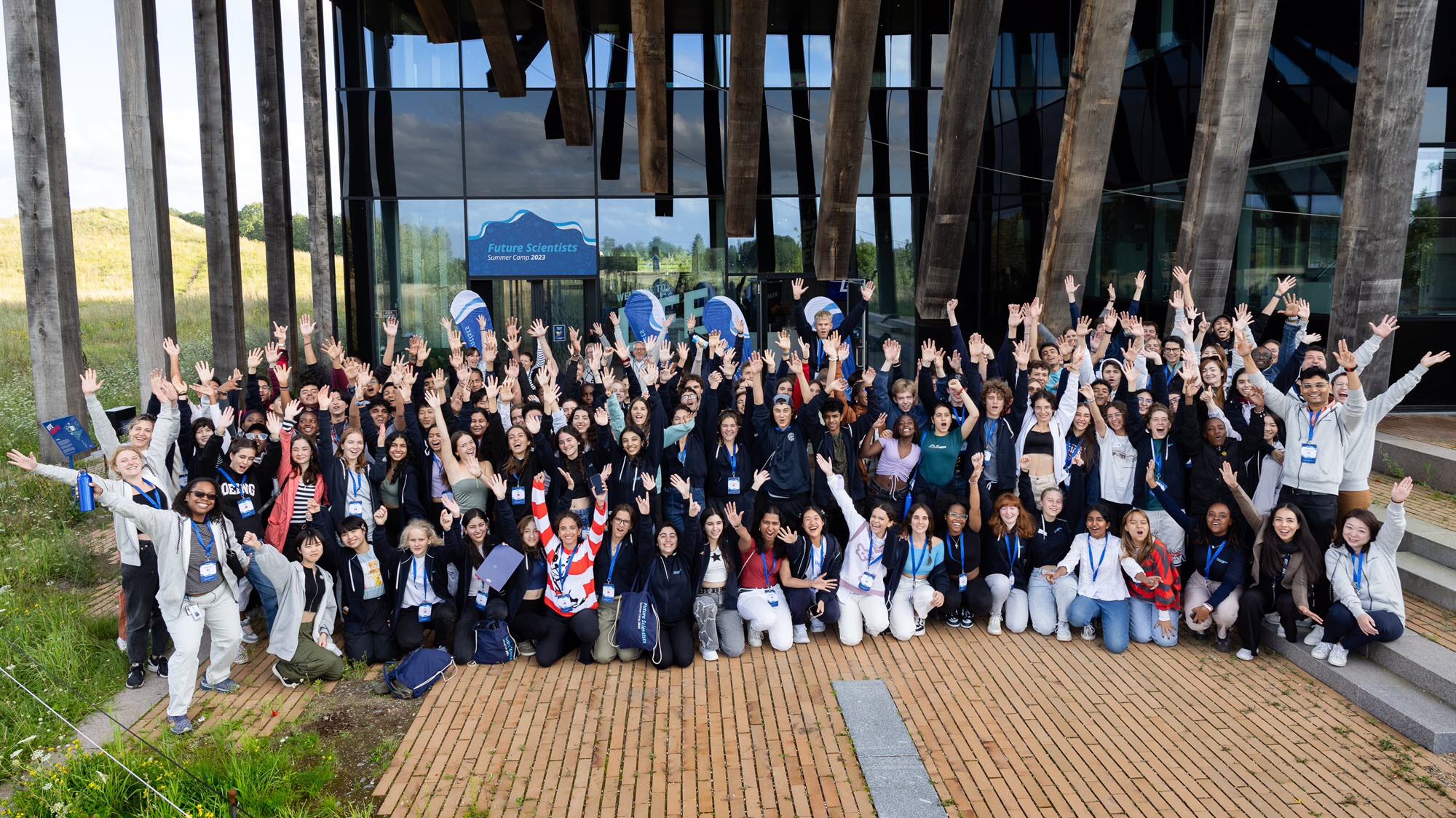 Image of young people in a big group