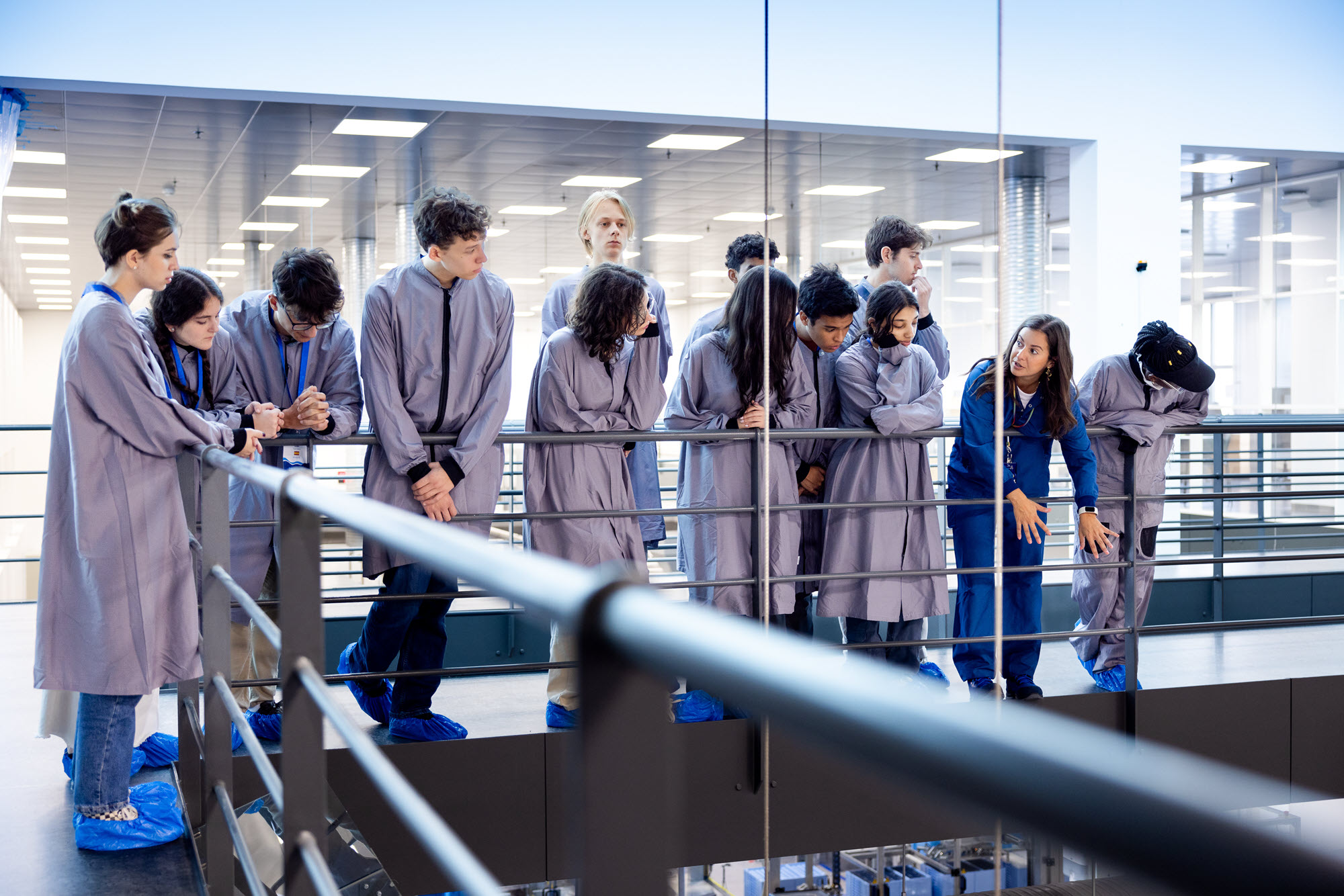 Image of students at production factory