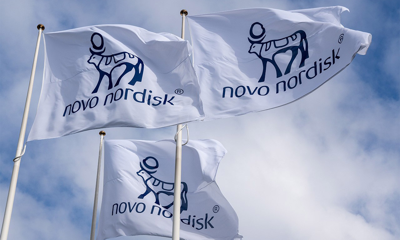 Photo of Novo Nordisk flags