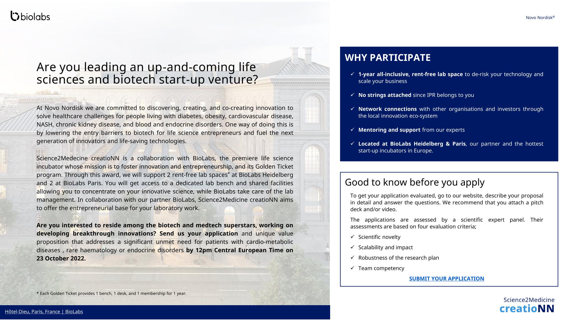Flyer for Science2Medicine creatioNN